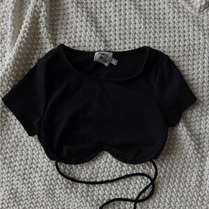 Super cropped Black Top